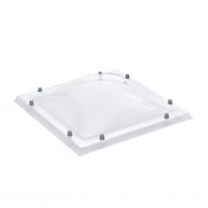 Lichtkoepel enkelwandig polycarbonaat 80x80 glashelder