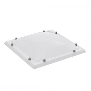 Lichtkoepel vierwandig polycarbonaat 80x80 opaal