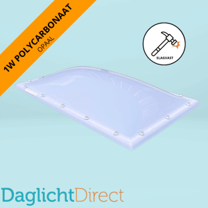 Lichtkoepel enkelwandig polycarbonaat 40x70 opaal 
