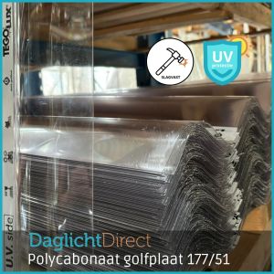 Polycarbonaat golfplaat 177/51 122x110cm