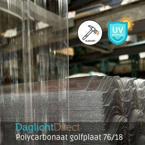 Polycarbonaat golfplaat 76/18 153x106cm pallet