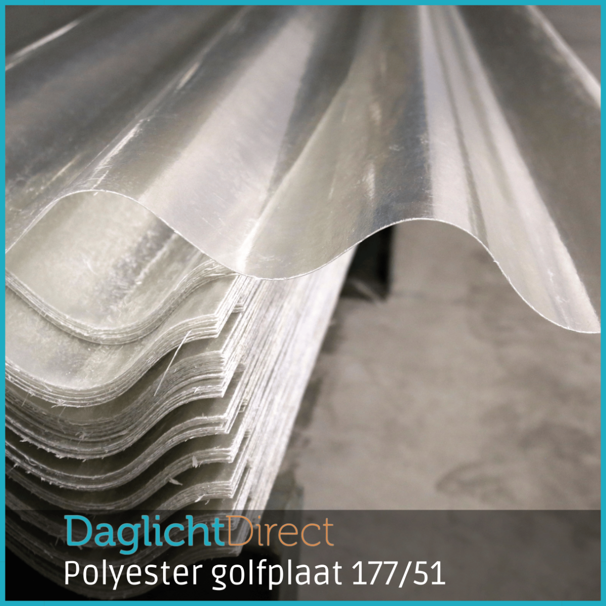 Polyester golfplaat 177/51 183x110cm